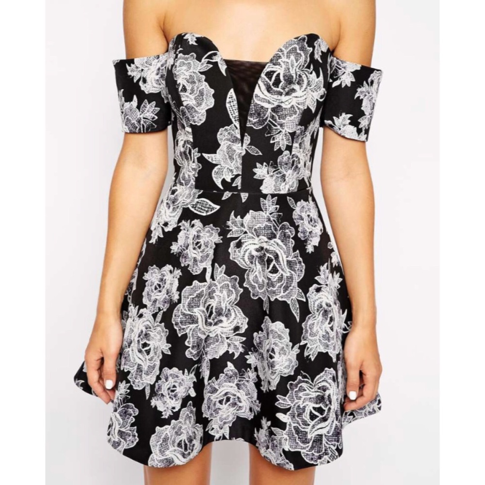 Stylestalker Ballerina Scuba Floral Print Dress